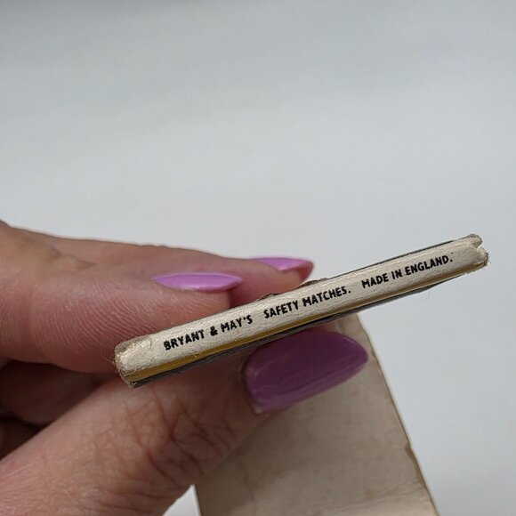 Vintage Camerons Strongarm Bryant & May Safety Matchbook Yellow & Black England - Picture 6 of 6